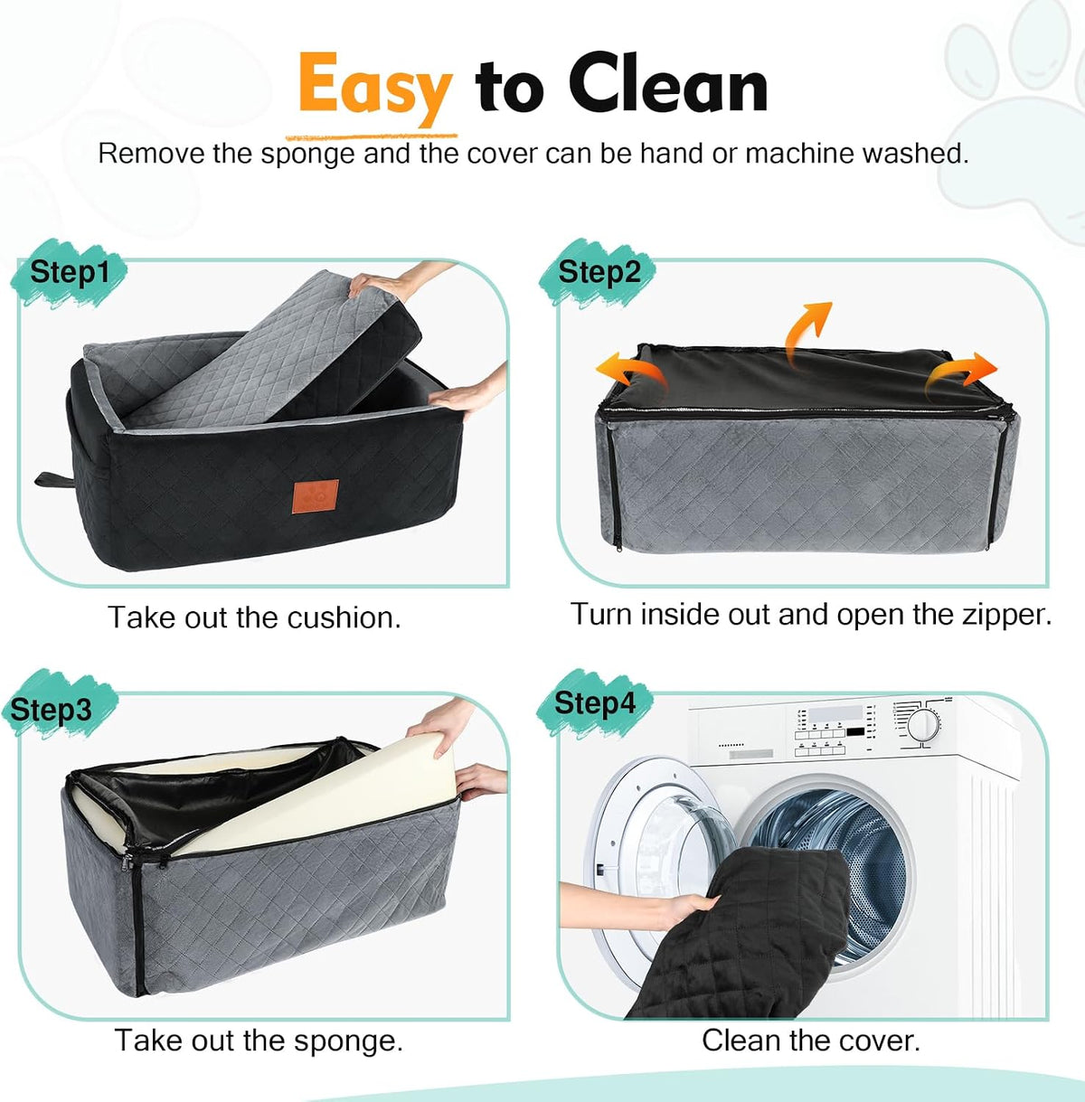 neezukar dog car seat for large medium size showing dimensions