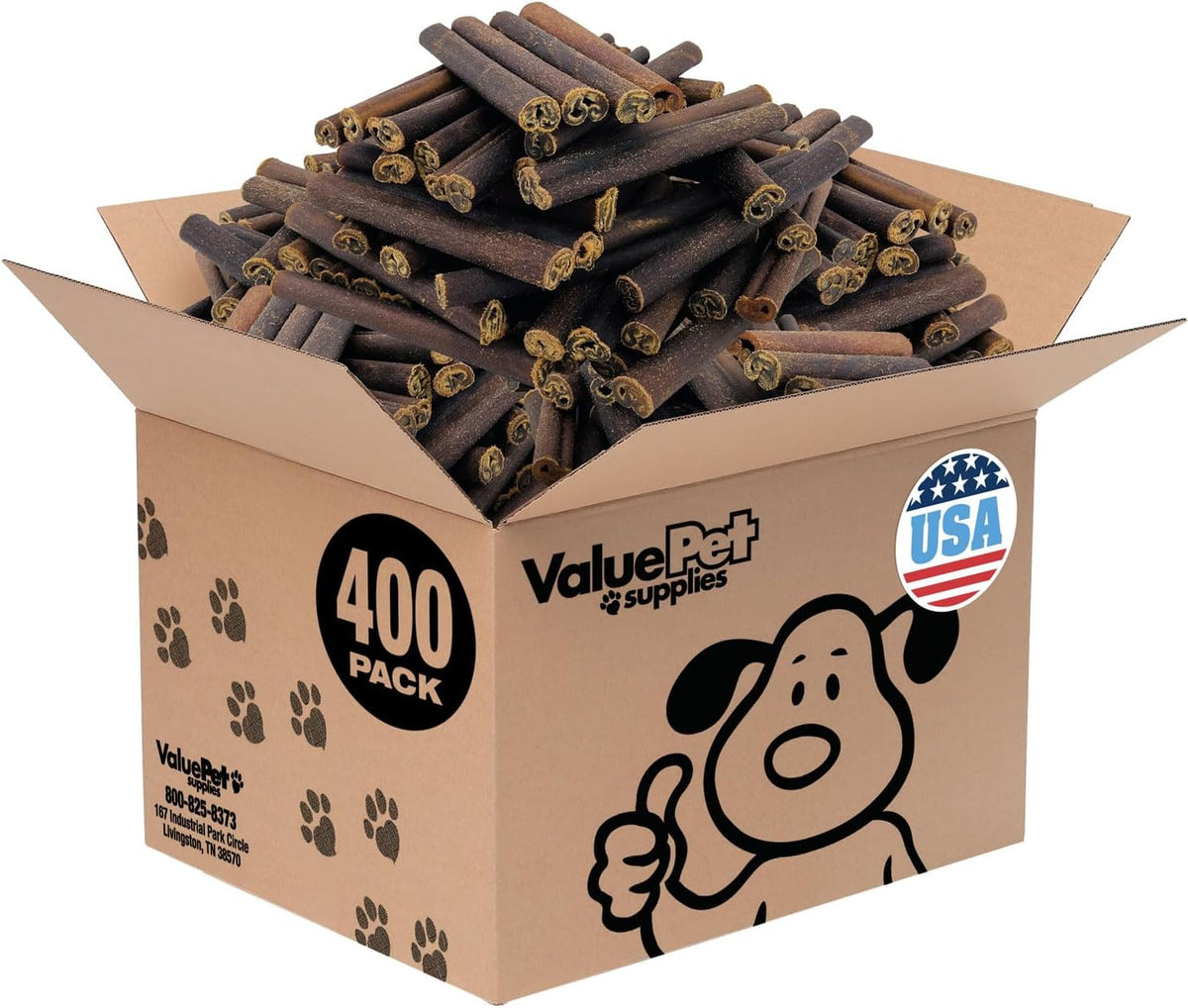 valuebull usa beef collagen sticks for dogs, 6, main product view