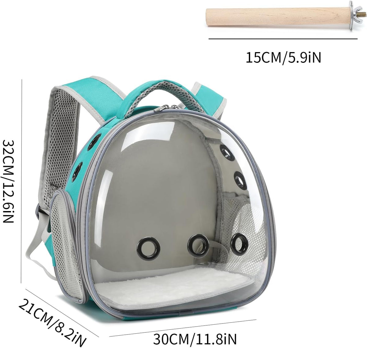 portable travel pet backpack carrier hamster bag guinea, close-up detail