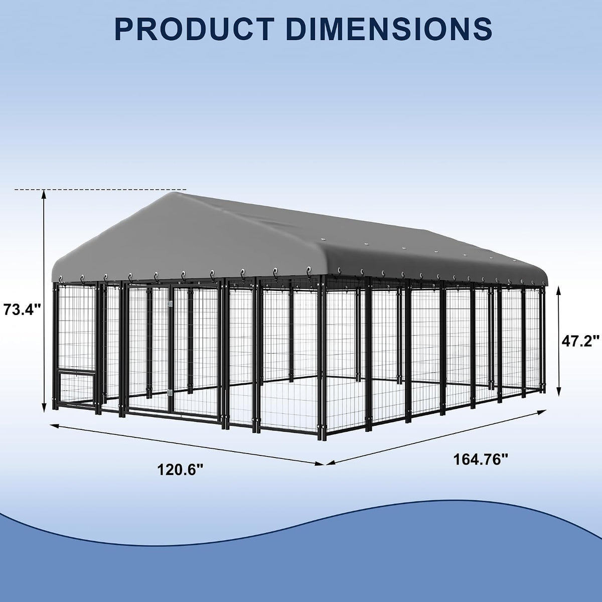 10x14ft dog kennel outside double door dog kennel shown in use