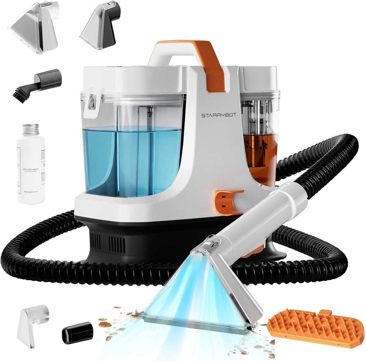 starrybot upholstery cleaner machine, 18kpa pet stain extractor(white), main product view