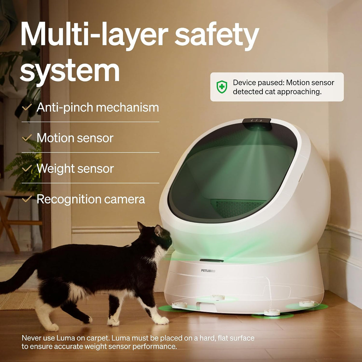 petlibro automatic litter box with ai-camera waste analysis shown in use
