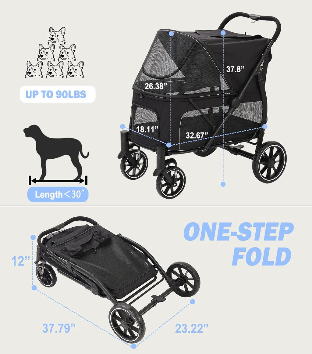 large dog stroller for multiple pets up to on a desk or shelf