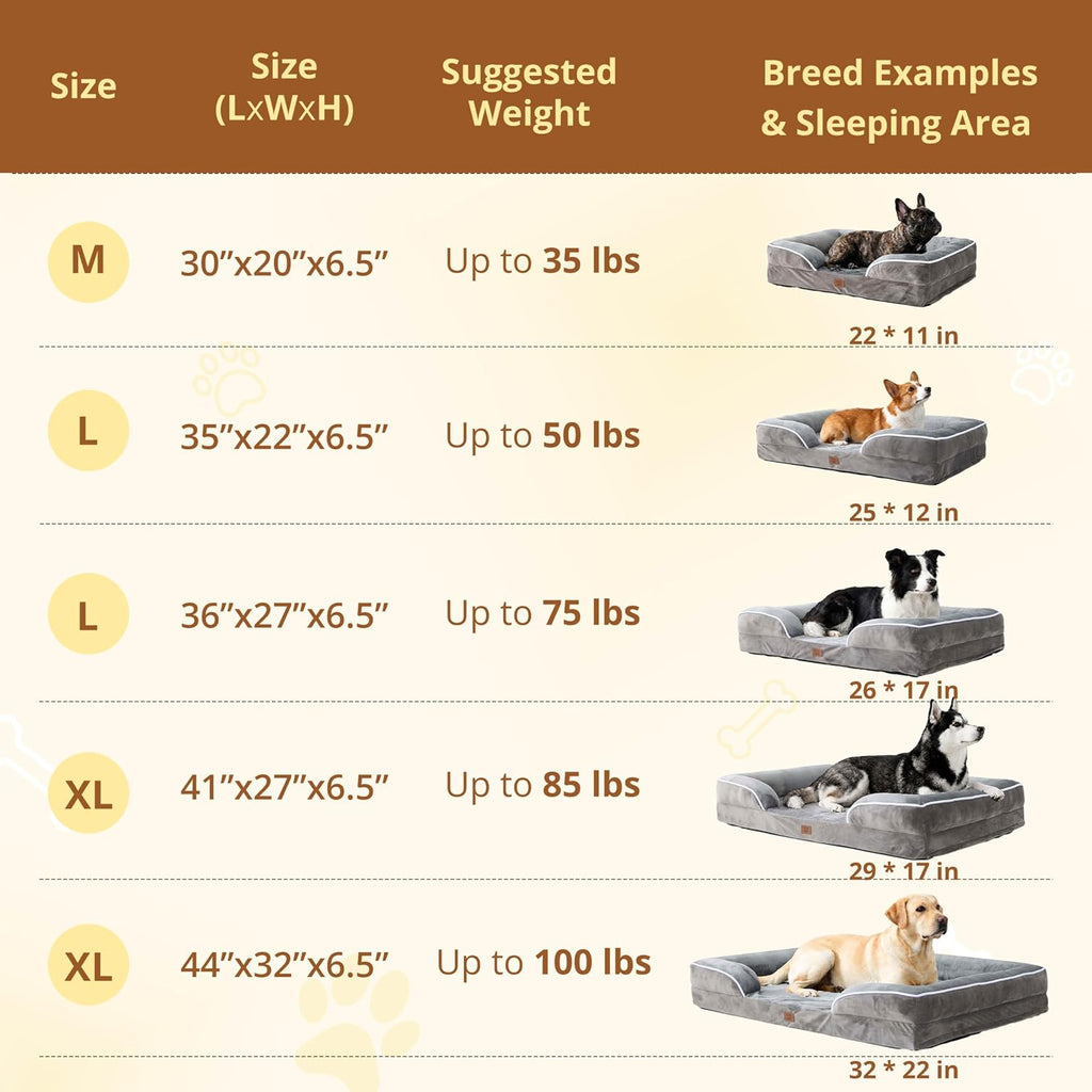 egohome orthopedic large dog bed, waterproof washable l, close-up detail