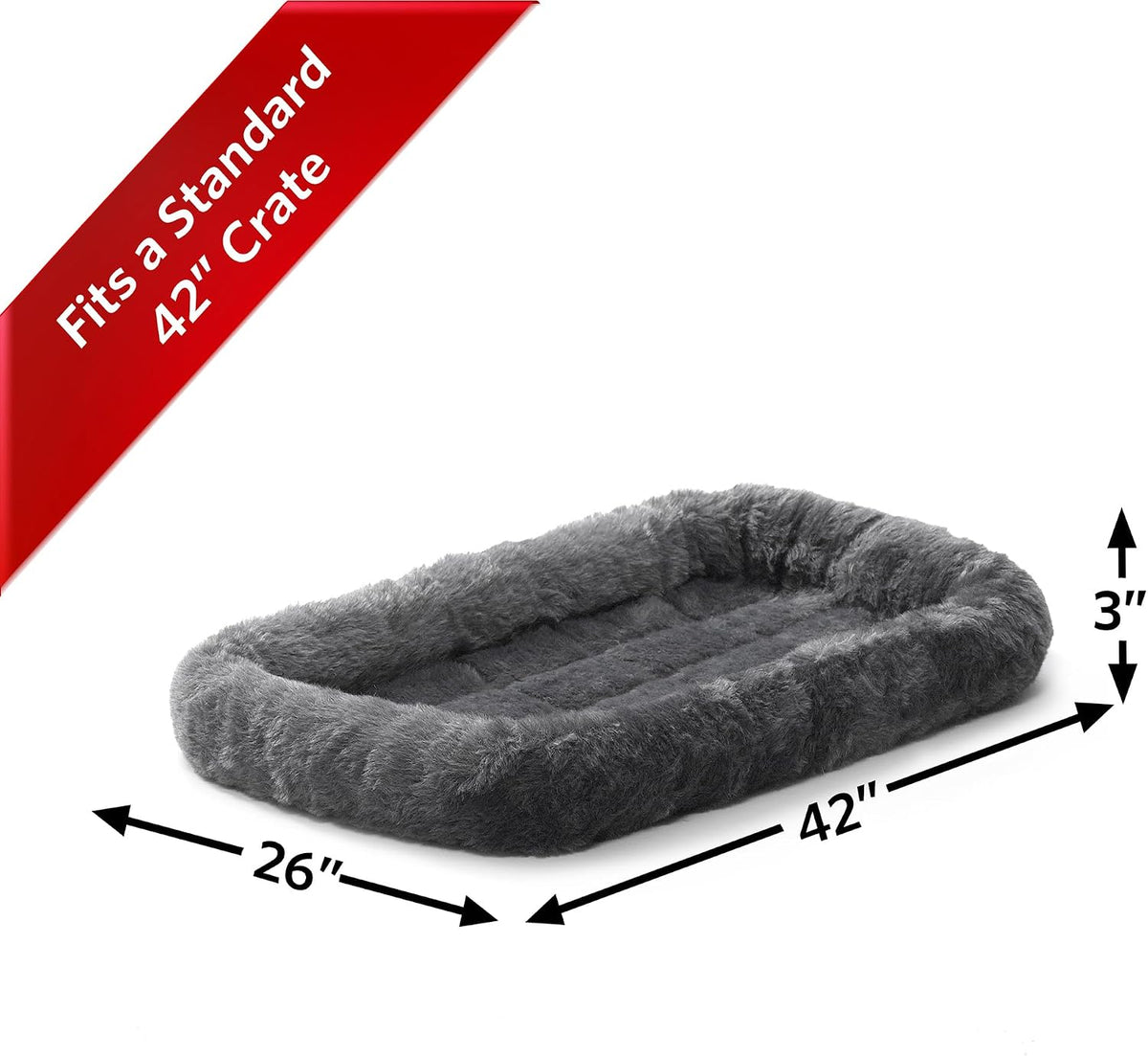 midwest homes for pets quiettime dog bed, side view