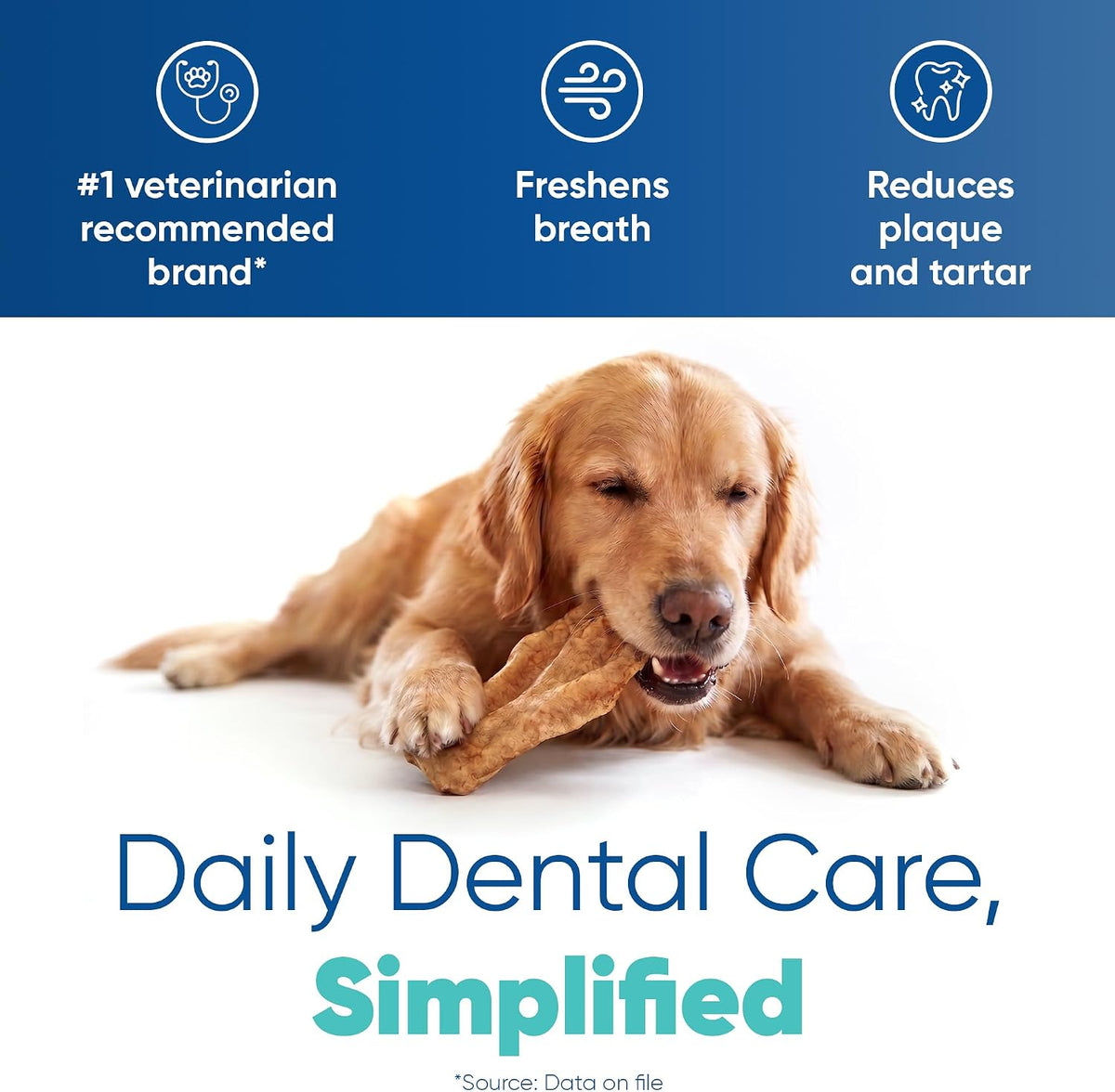 c.e.t. enzymatic oral hygiene chews for dogs, tartar, close-up detail