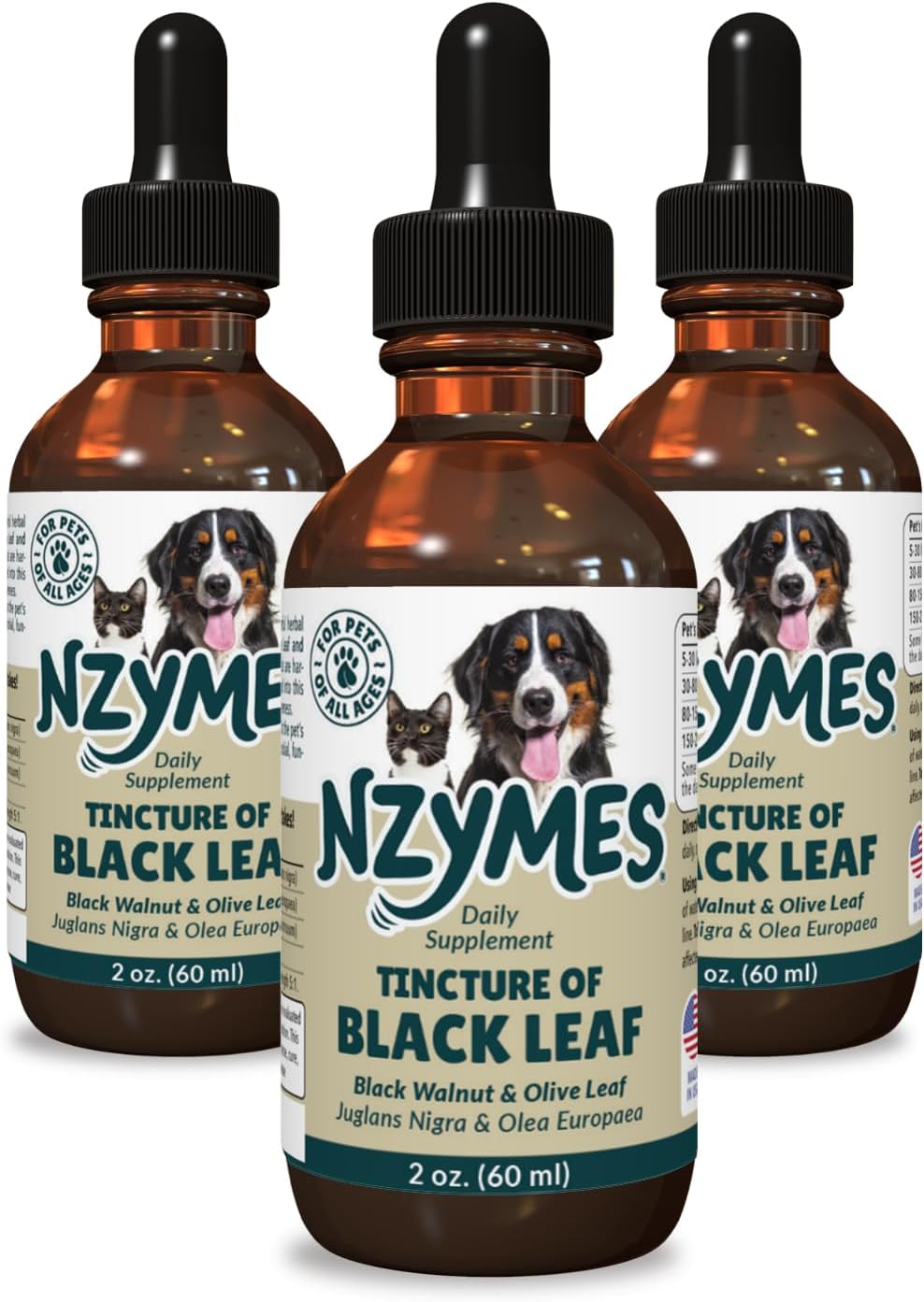 nzymes blackleaf tincture for pets, 2 fl oz, main product view