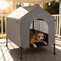 veehoo 35" dog house, 2-in-1 large dog house, main product view
