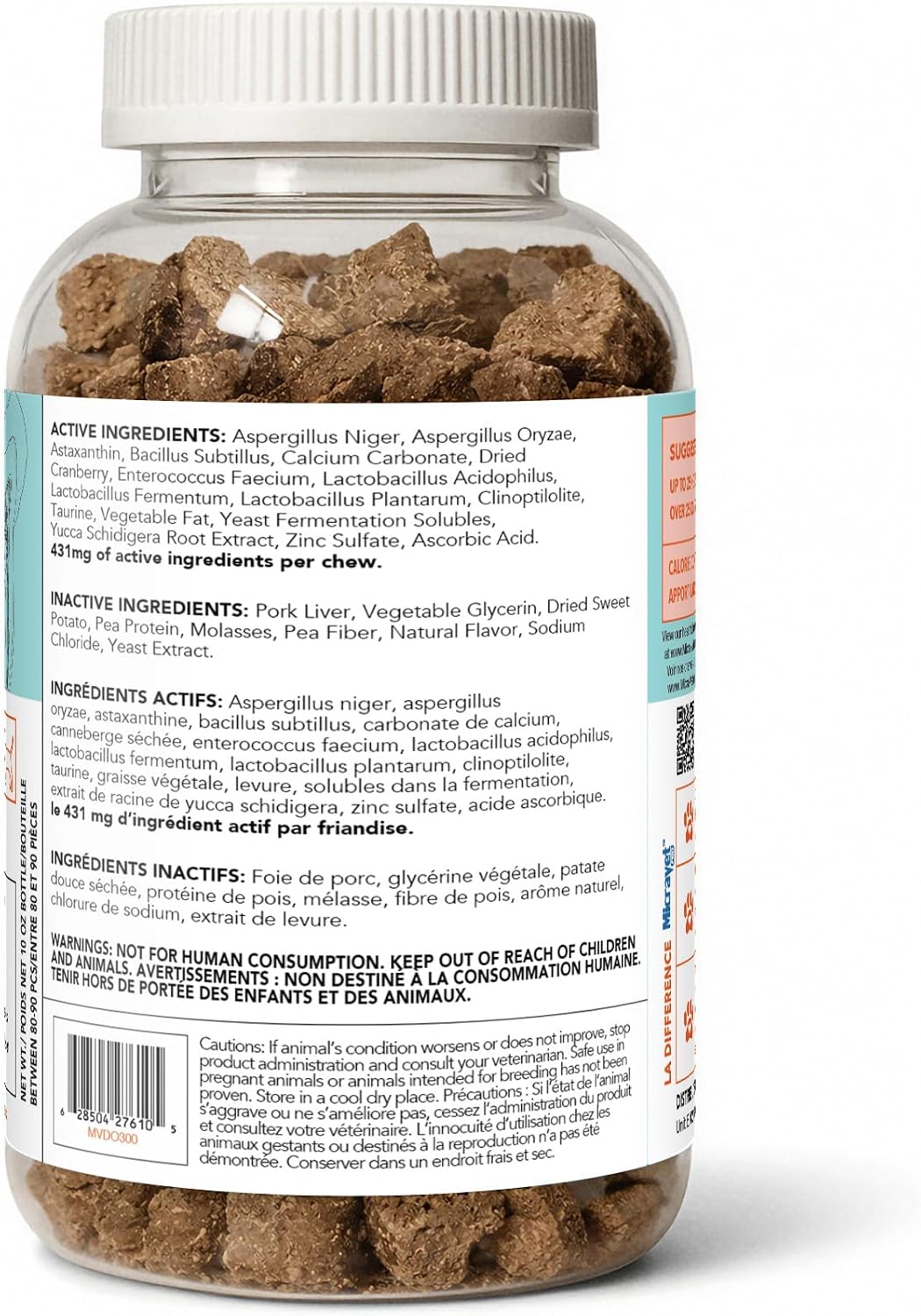micravet pro oral health soft chew dental supplements, close-up detail