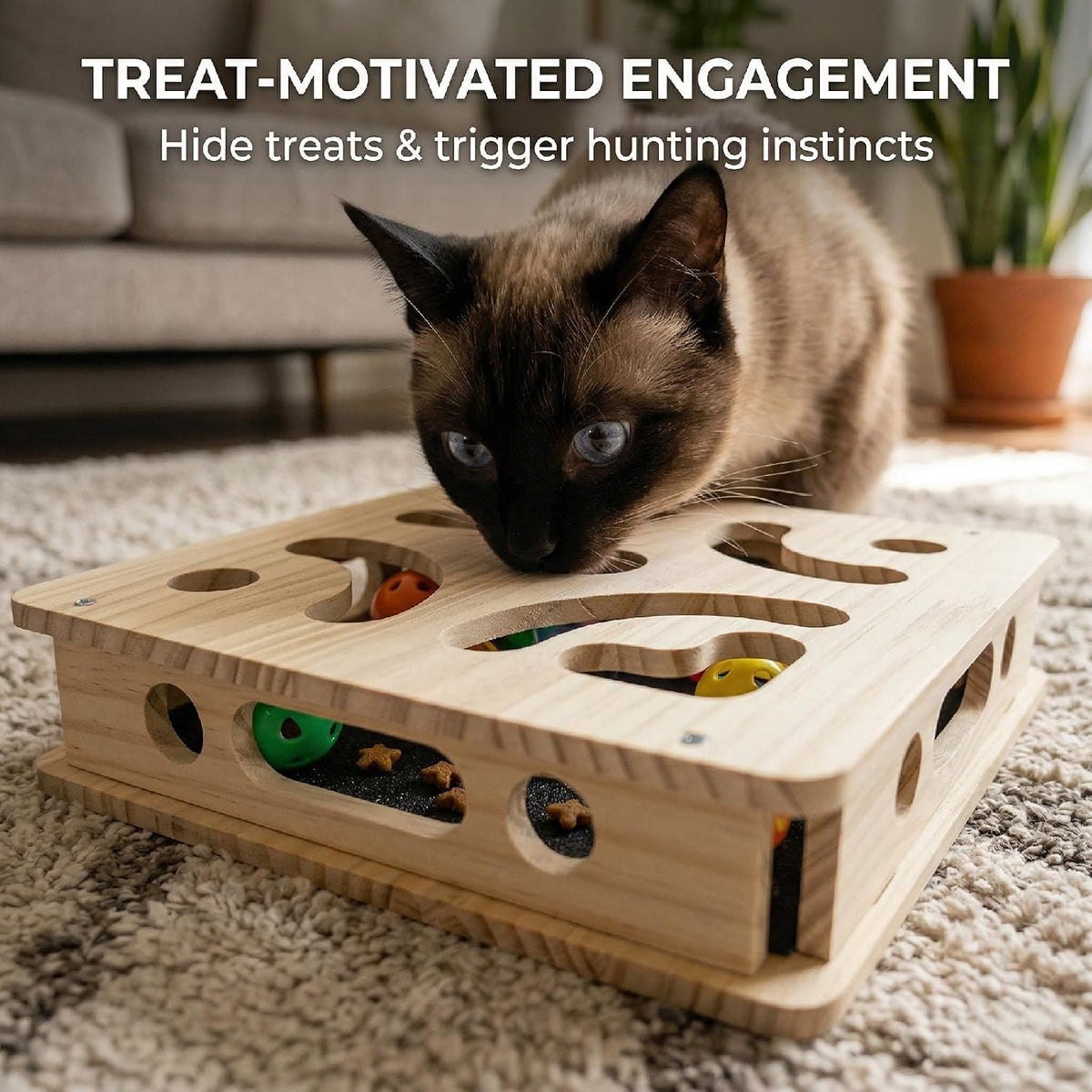 eiodear cat nail file scratcher with sandpaper pads, close-up detail