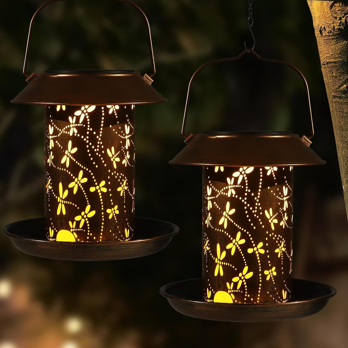 bird feeders for outdoors dragonfly solar lanterns waterproof, main product view