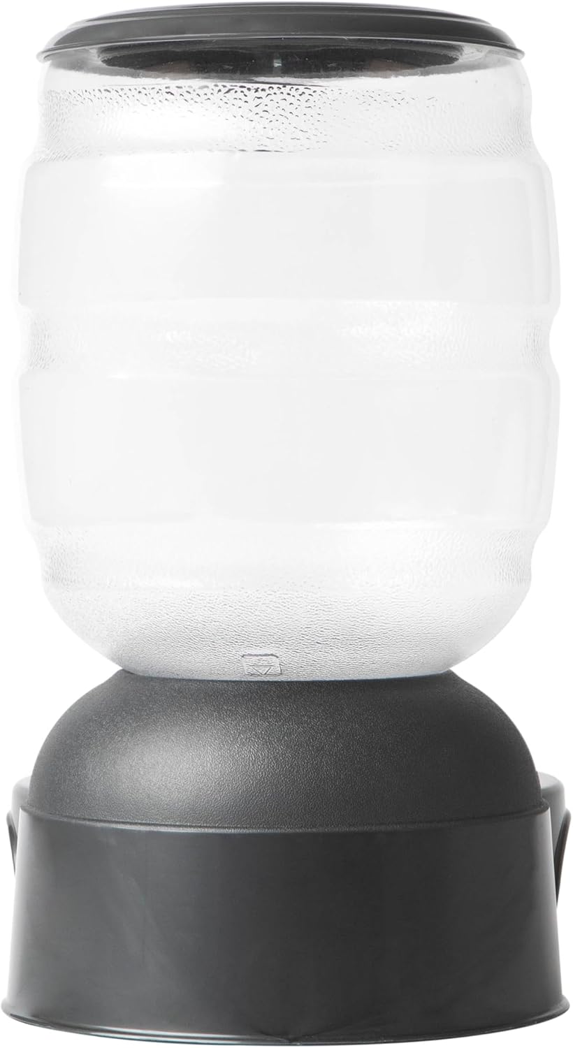 petmate replendish waterer and feeder set, 1 gallon, side view