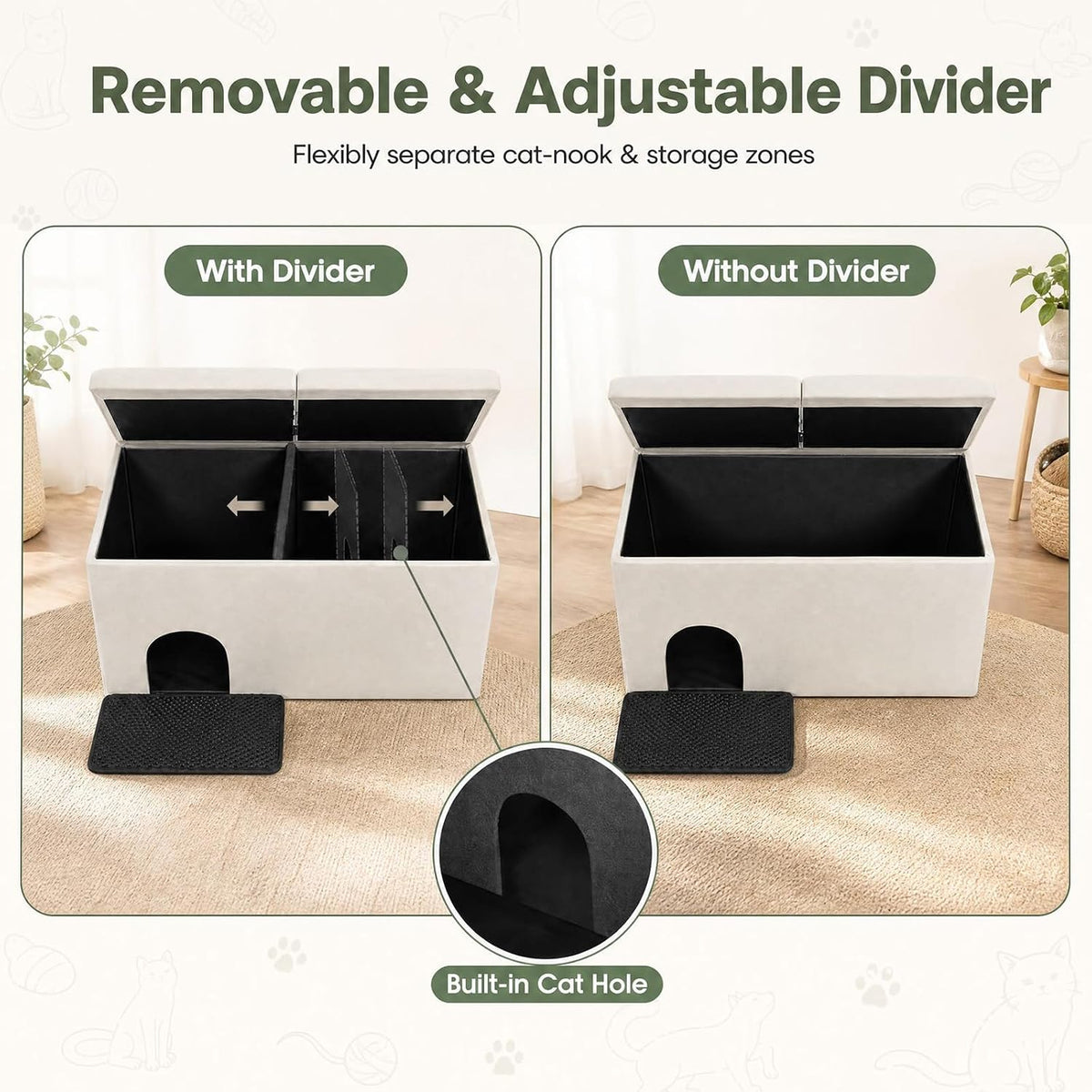 giantex 36.5" l cat litter box enclosure furniture showing dimensions