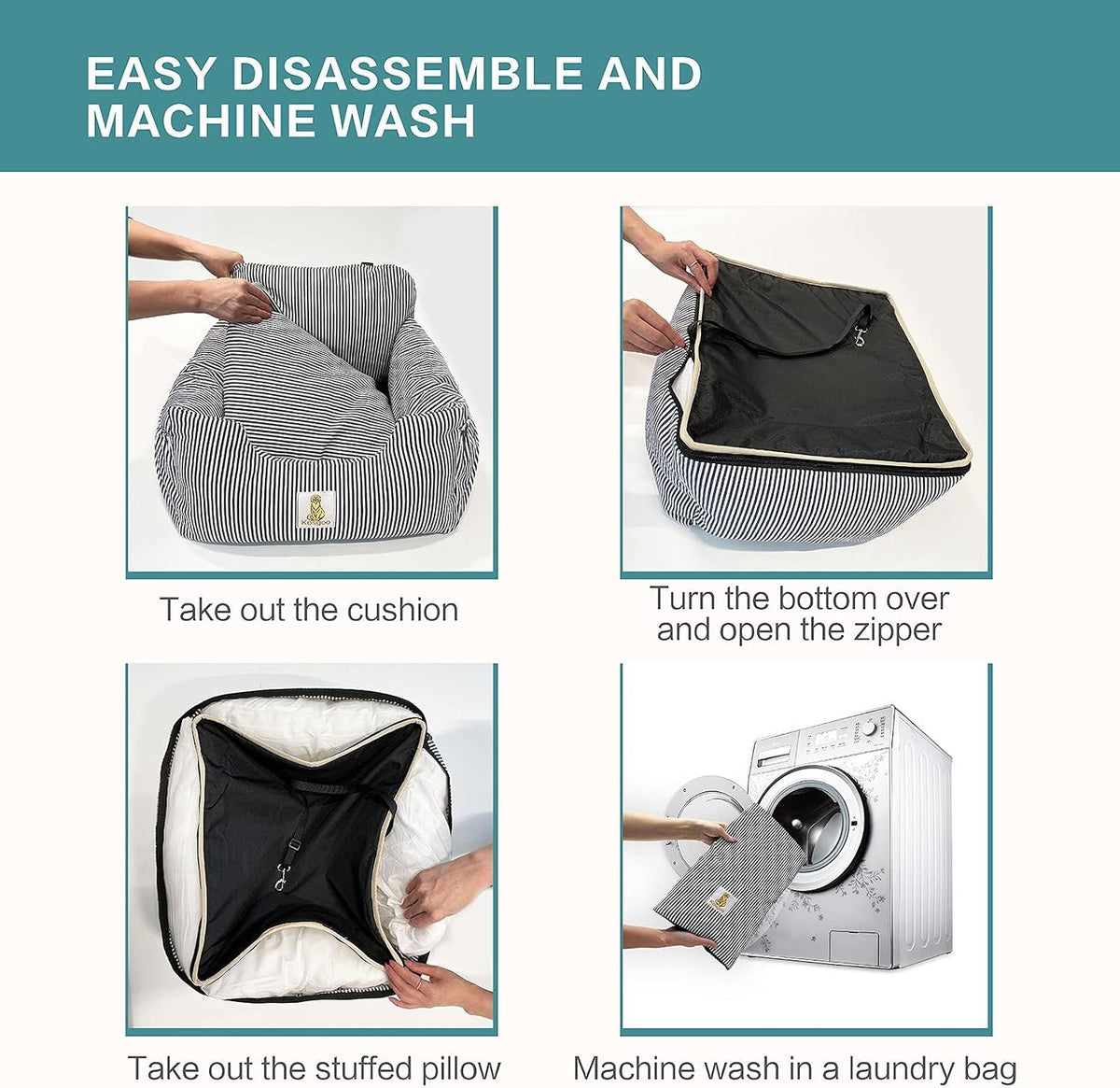 dog car seat for small dogs, puppy booster, side view