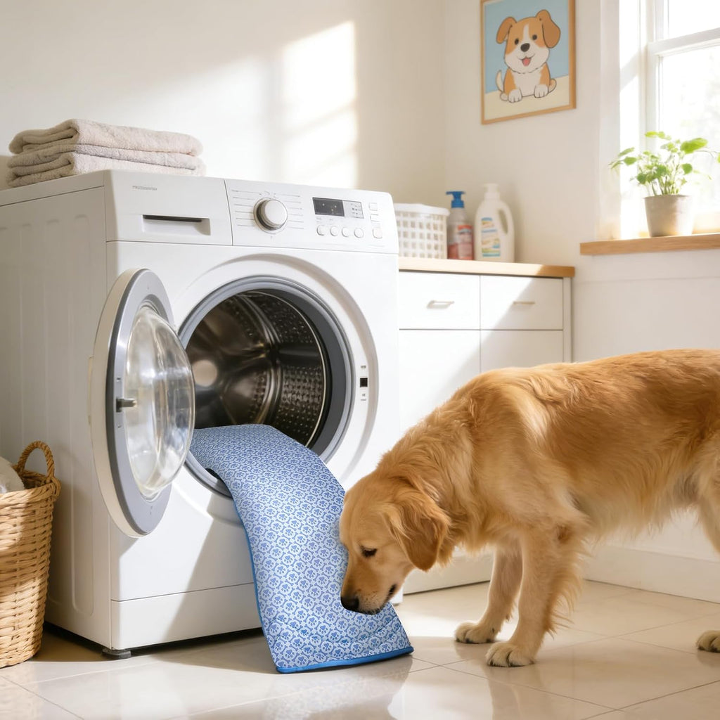 dog cooling mat, thick cooling mat for extra, front angle view