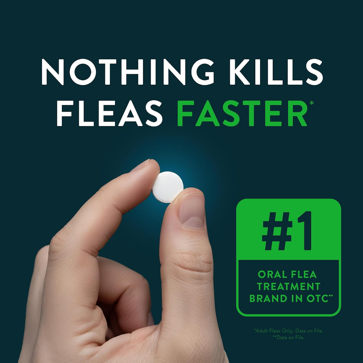 capstar oral flea tablets dogs 25+ lbs, nitenpyram, close-up detail