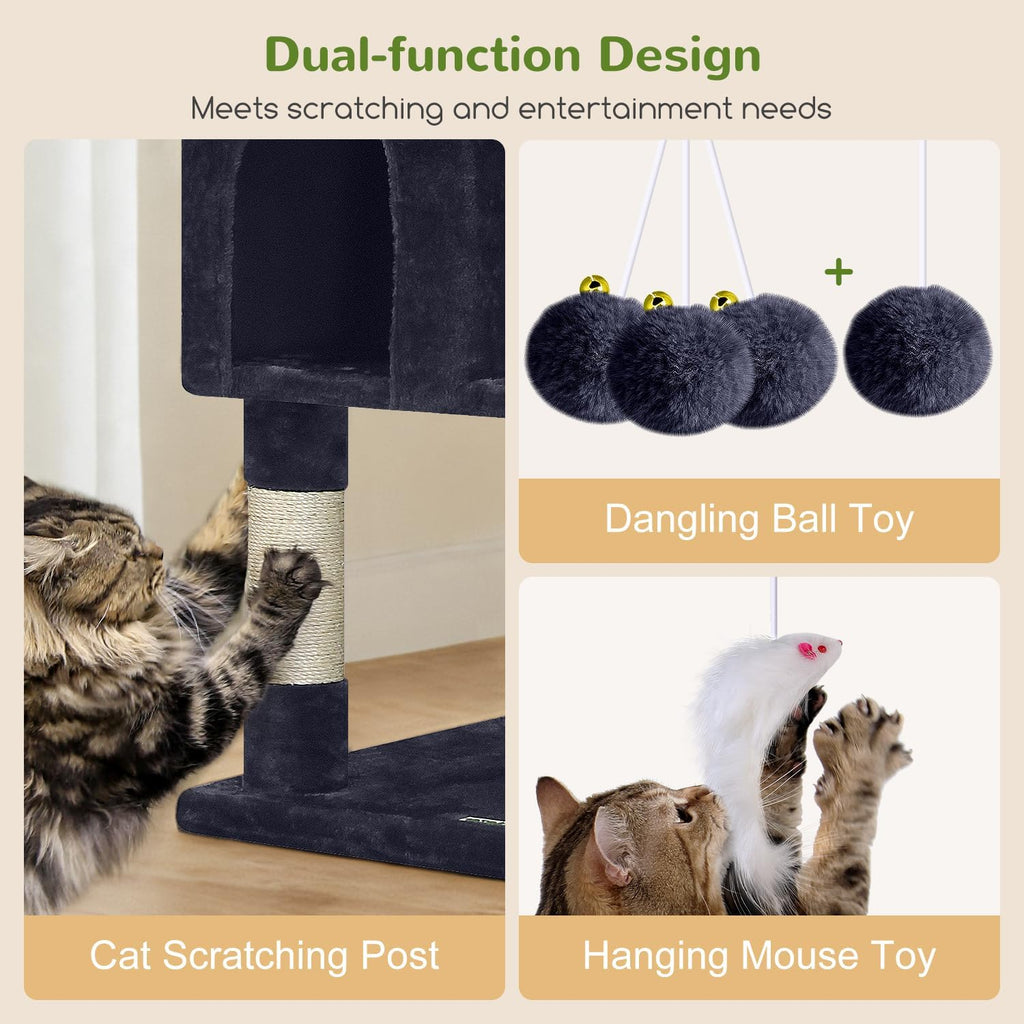 globlazer cat tree tower for multiple adult cats, package contents