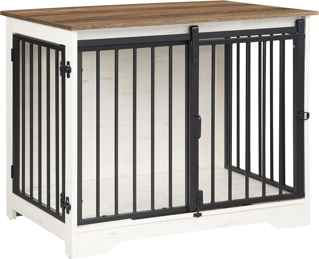 hzuaneri 31.9 in m dog crate furniture indoor, front angle view
