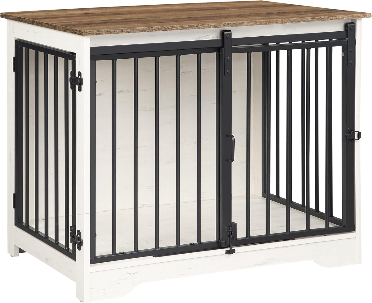 hzuaneri 31.9 in m dog crate furniture indoor, front angle view
