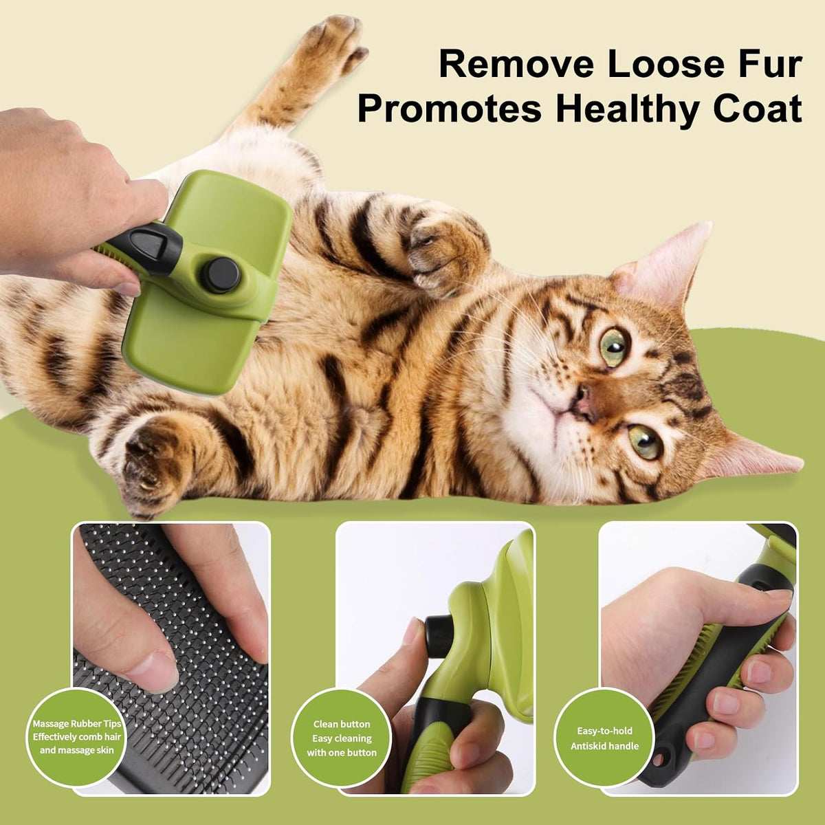 dog and cat grooming kit, versatile tools including shown in use