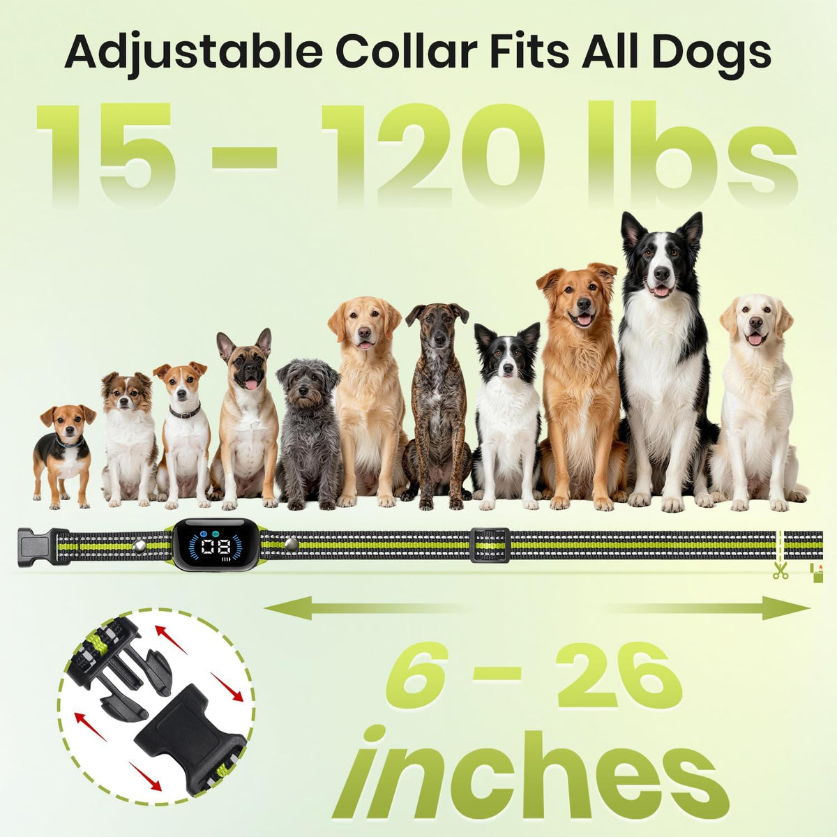 no shock dog training collar - safe and, side view