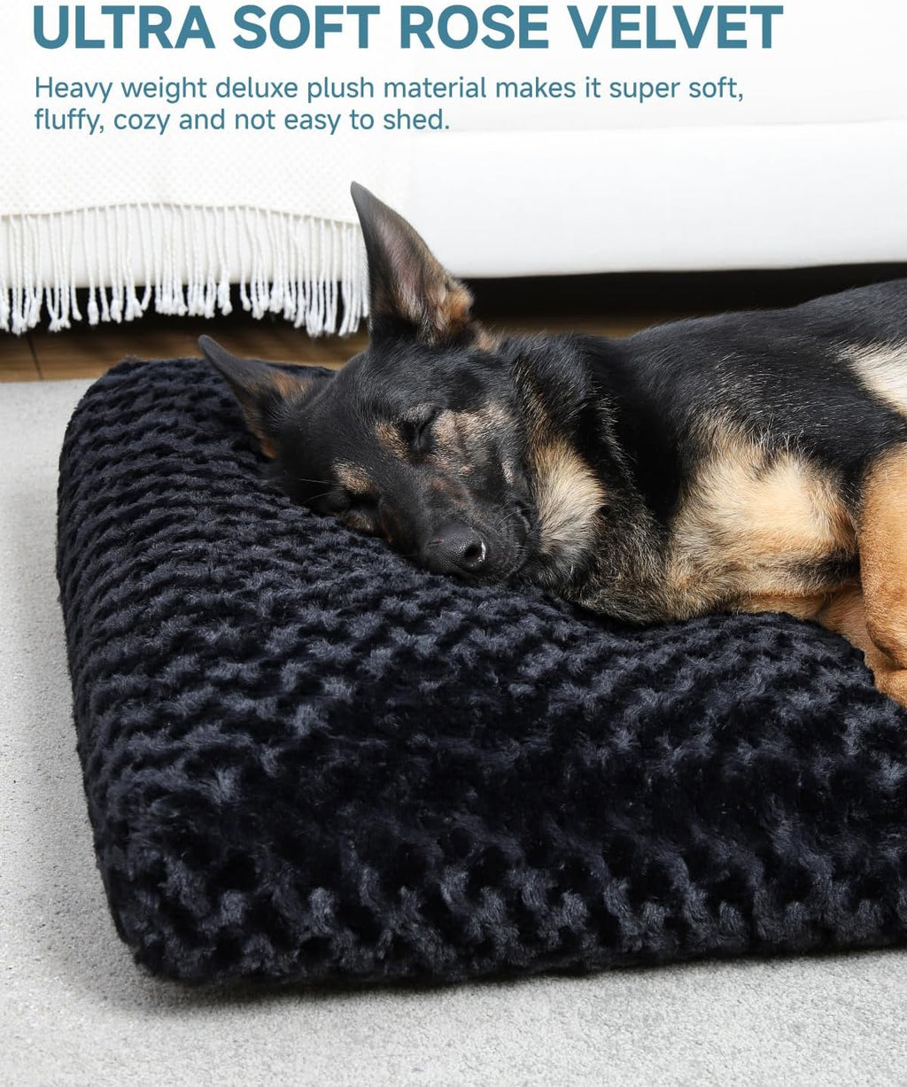 ksiia washable dog bed medium size dog crate shown in use