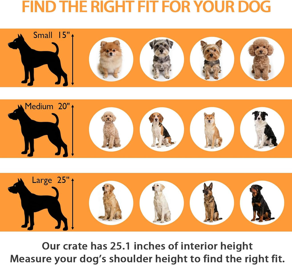 cozpaw 71" double dog crate with elevated legs, view 9