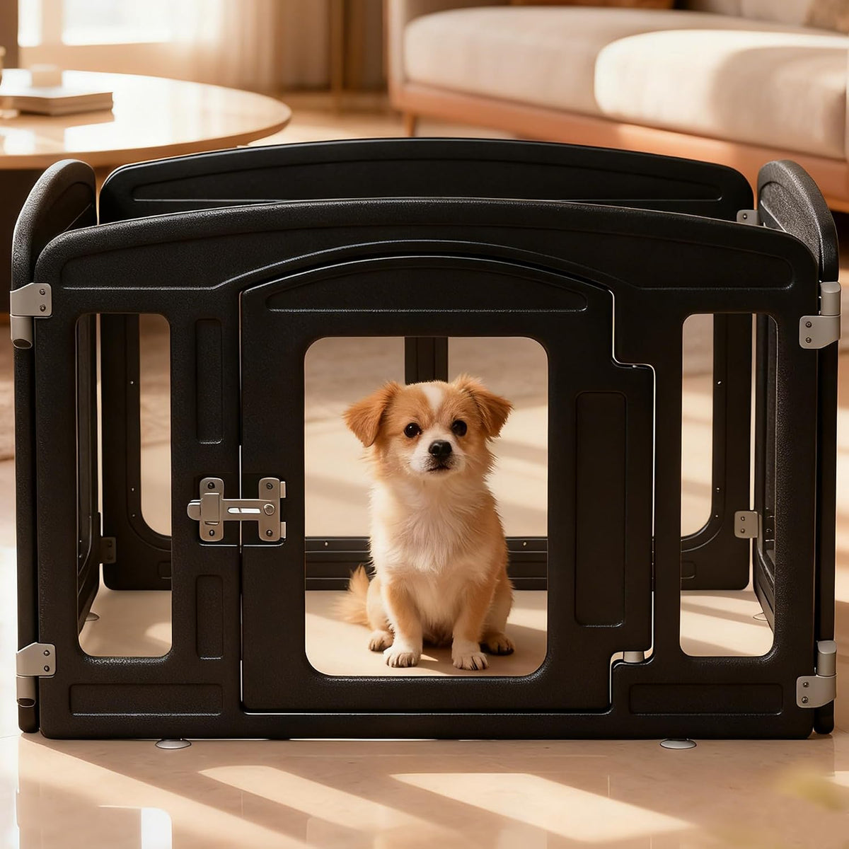 clear puppy playpen indoor - ideal for small showing dimensions