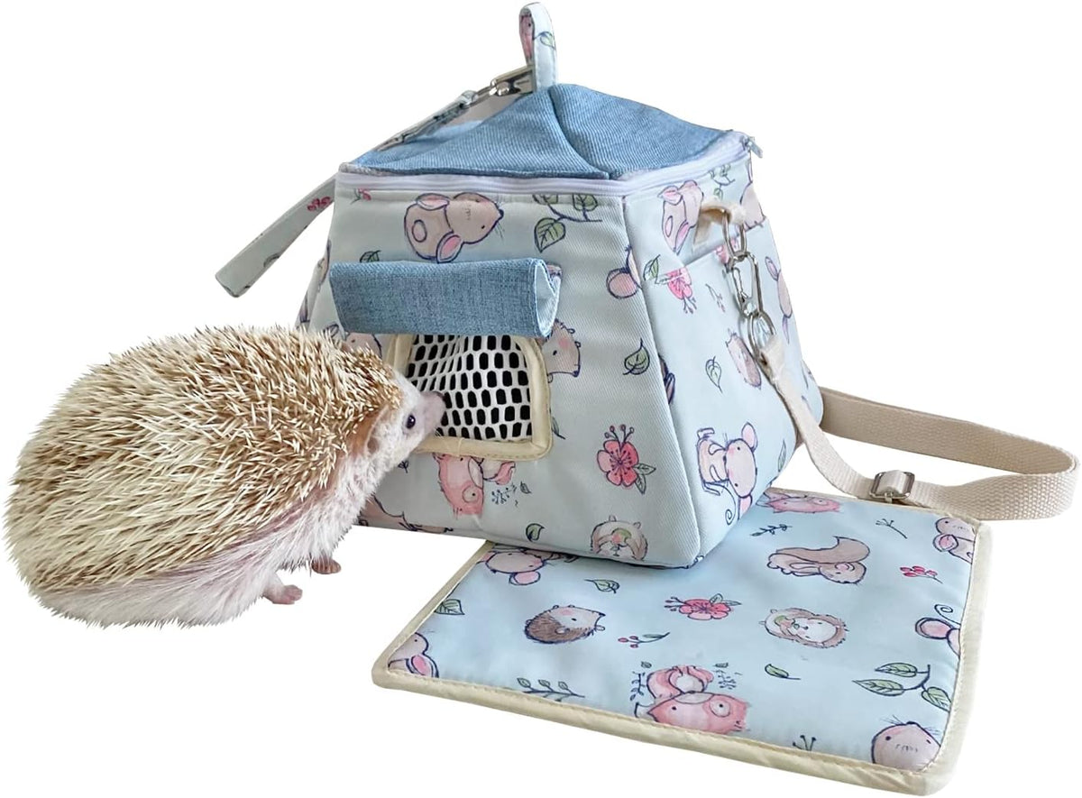 portable outgoing flannel hedgehog carry carrier bag house, main product view