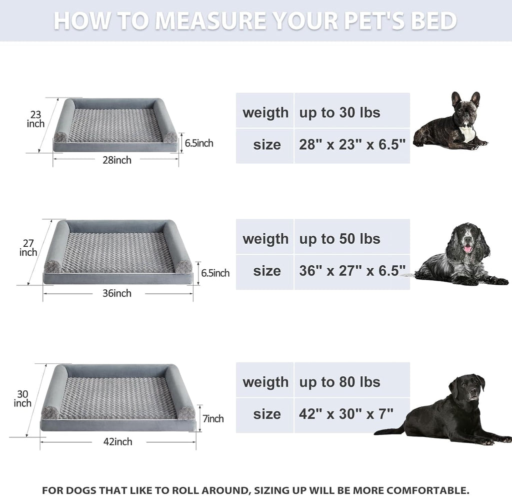bfpethome orthopedic washable large dog bed for senior, package contents