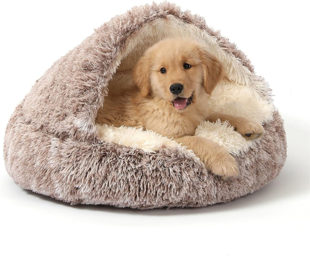 noyal hooded donut bed, calming cave for cats, main product view