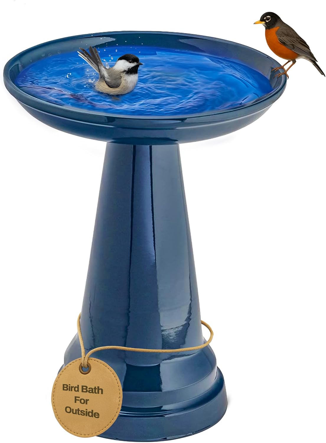birds choice ohio stoneware pedestal bird bath |, main product view