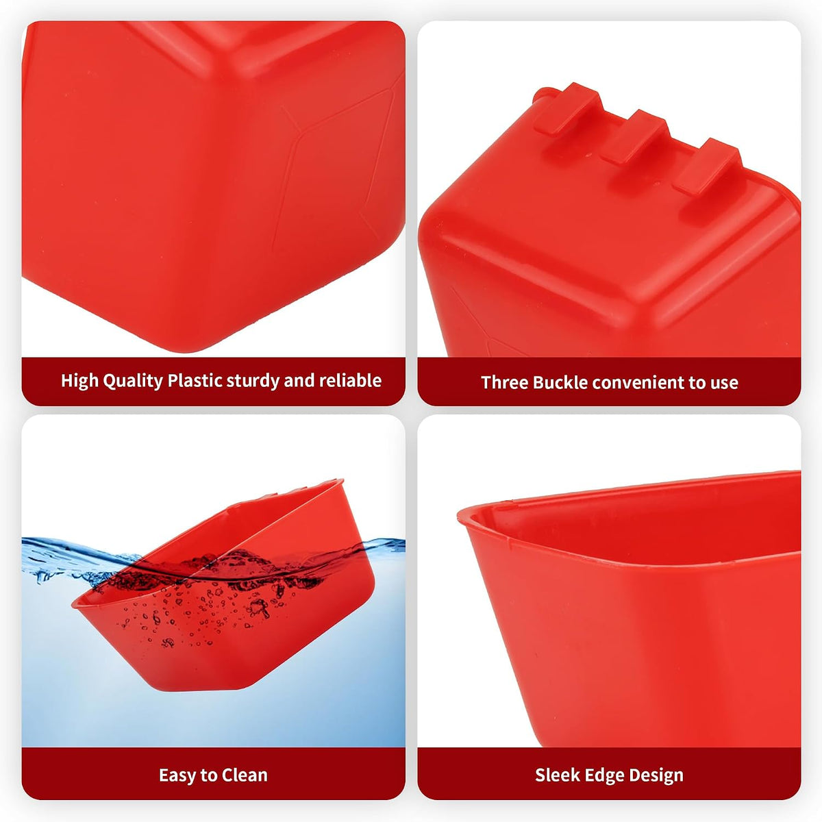 cage cups chicken feeder cups 16 oz hanging, close-up detail