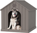 fancyango medium large dog house outdoor indoor, sturdy, main product view