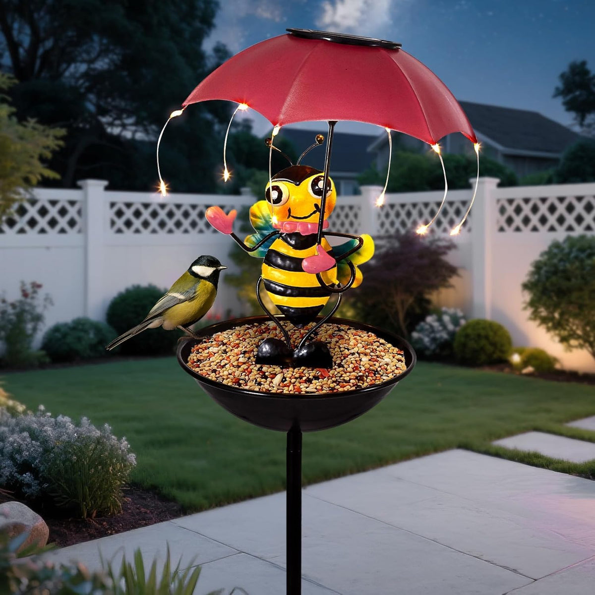 solar bird feeders for outdoors, bee garden decor, main product view
