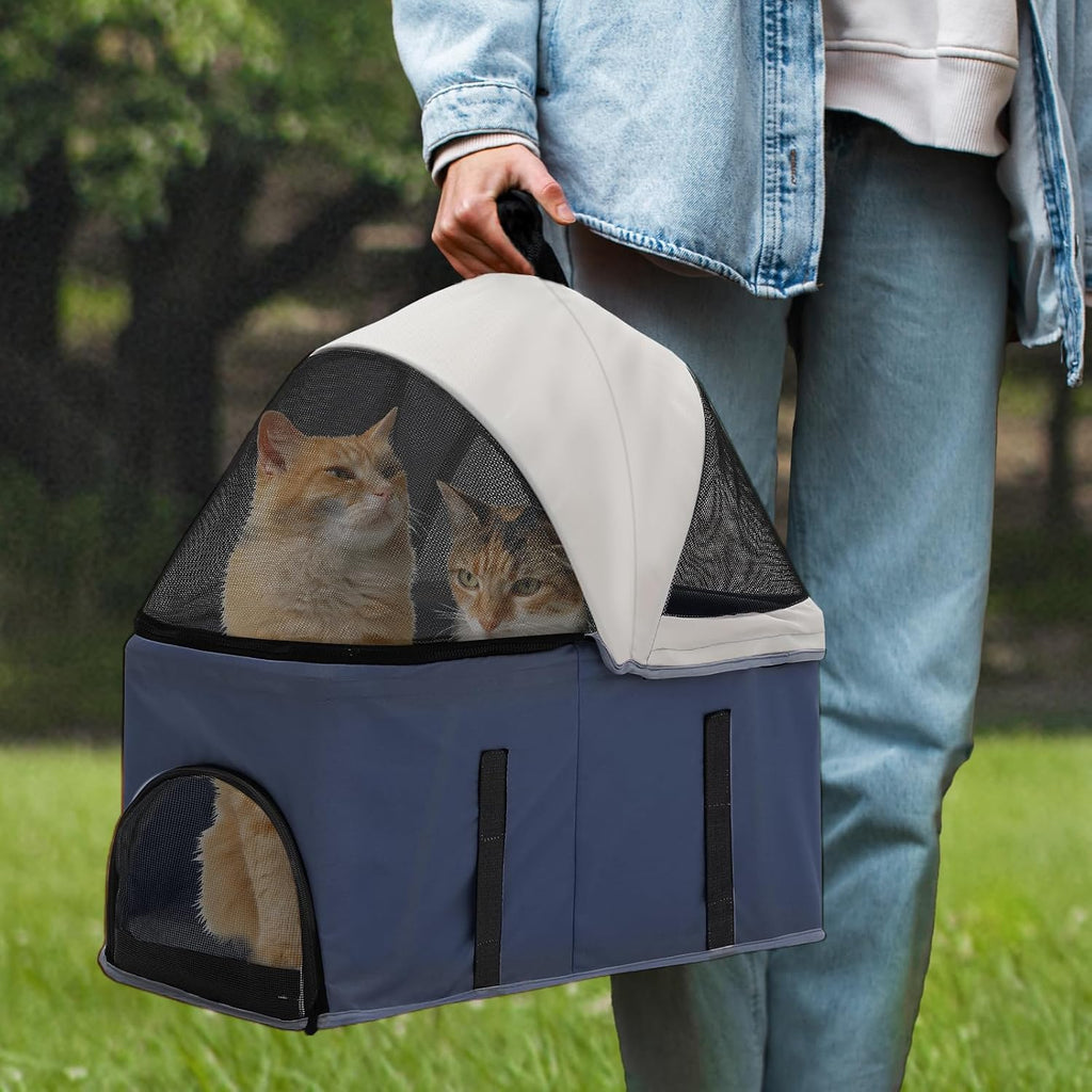 athena collection 4 wheels pet stroller dog stroller, side view