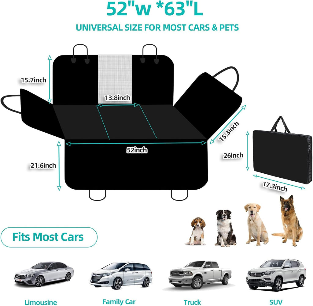 petalage dog truck seat cover for back seat, package contents