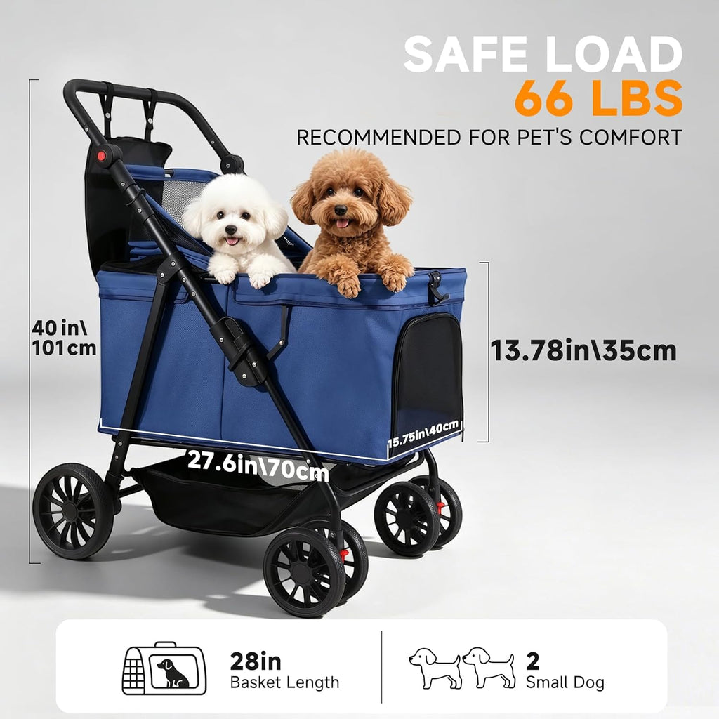 dog stroller for large & medium dogs (up shown in use