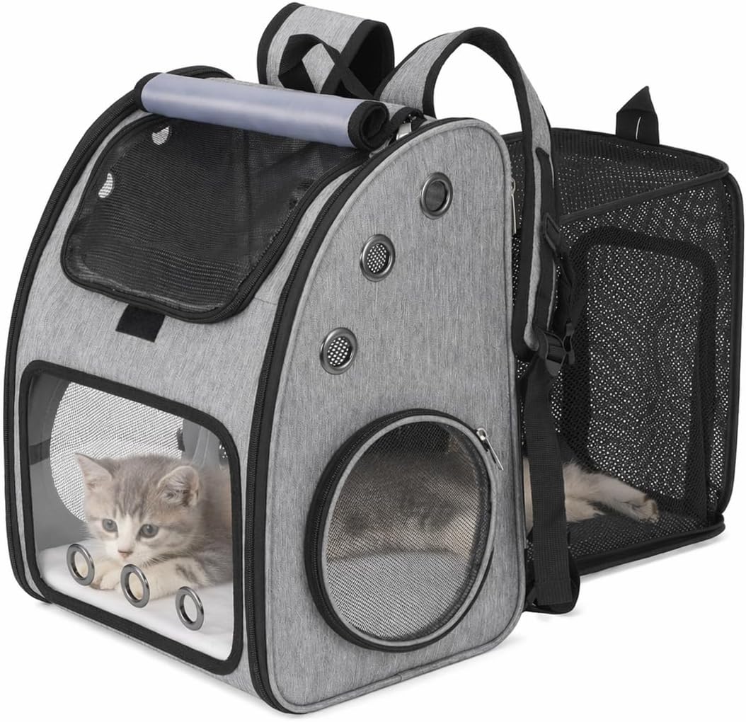 expandable cat backpack carrier for small cats/dogs airline, main product view