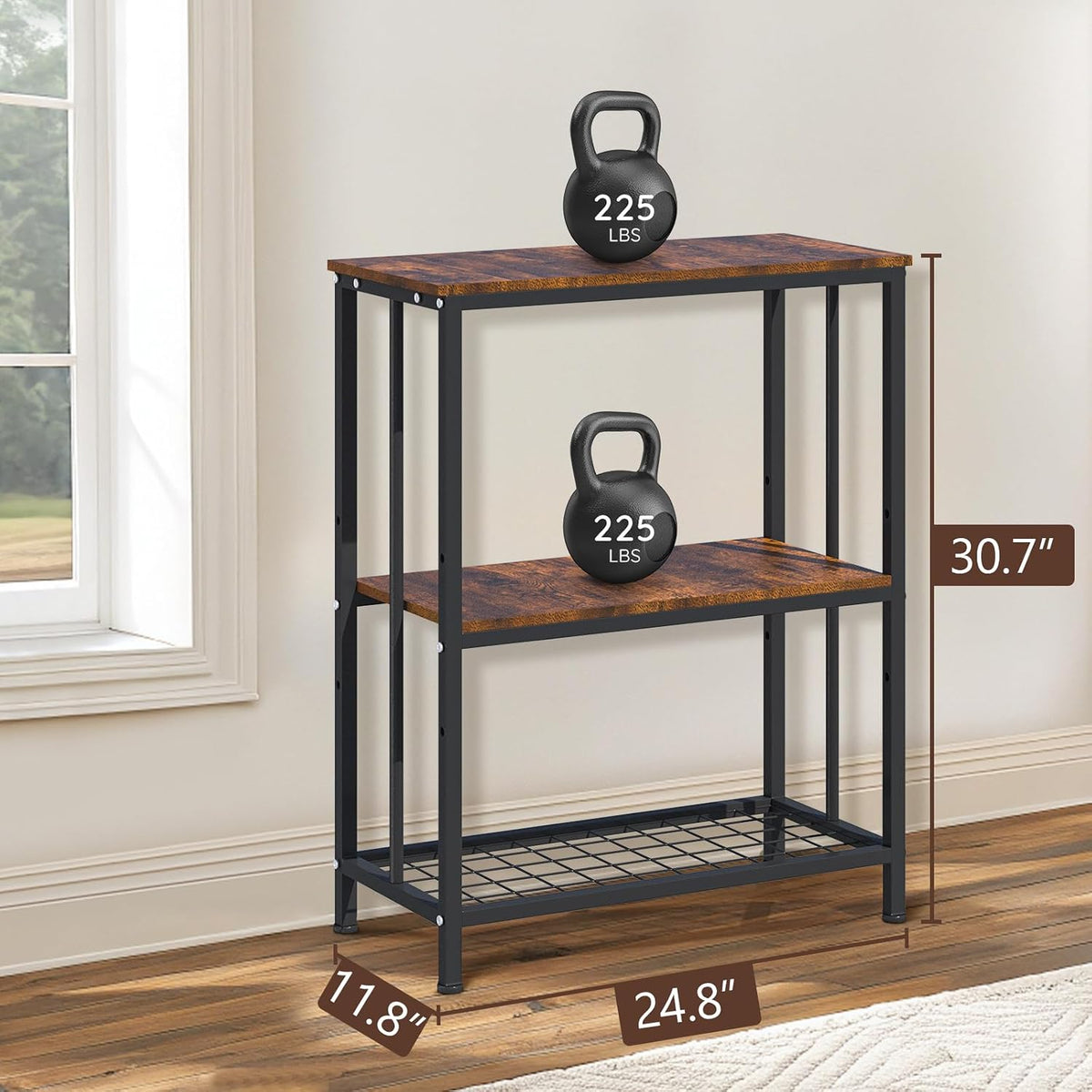 10-20 gallon fish tank stand, 3-tier metal 20 shown in use