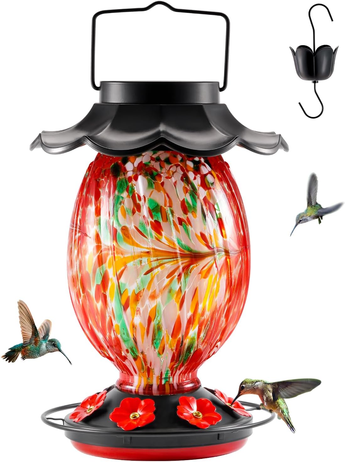 housesapp solar hummingbird feeder - 49 fl.oz hand, main product view