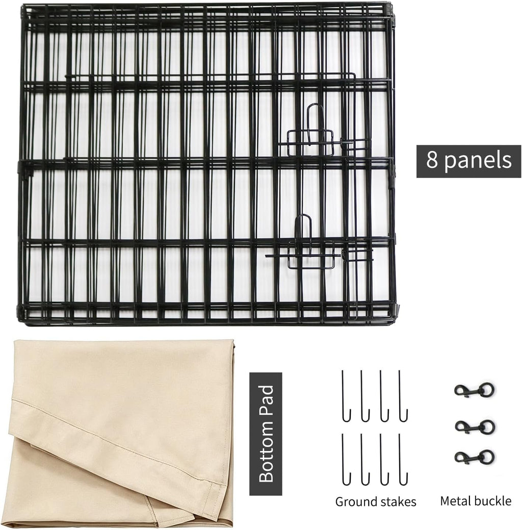 petime foldable metal dog exercise pen/pet puppy playpen, package contents