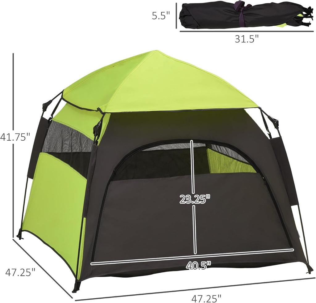 pawhut pop up dog tent for extra large on a desk or shelf