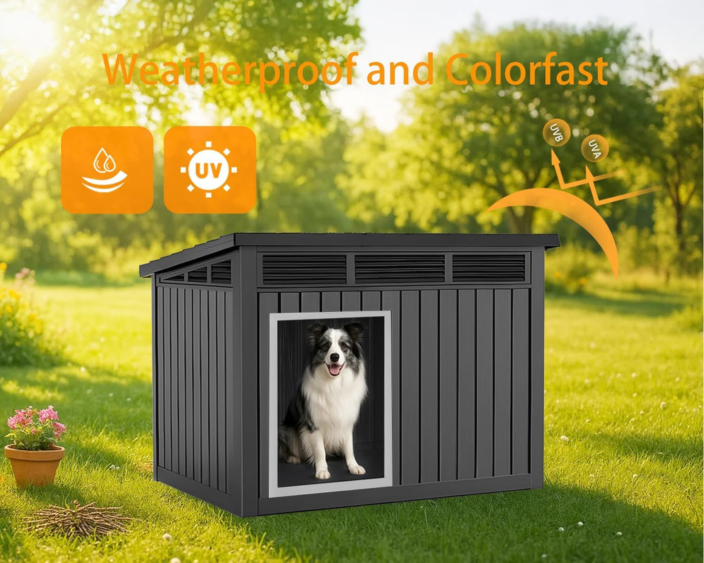 vixzen dog house outdoor & indoor, medium size, close-up detail