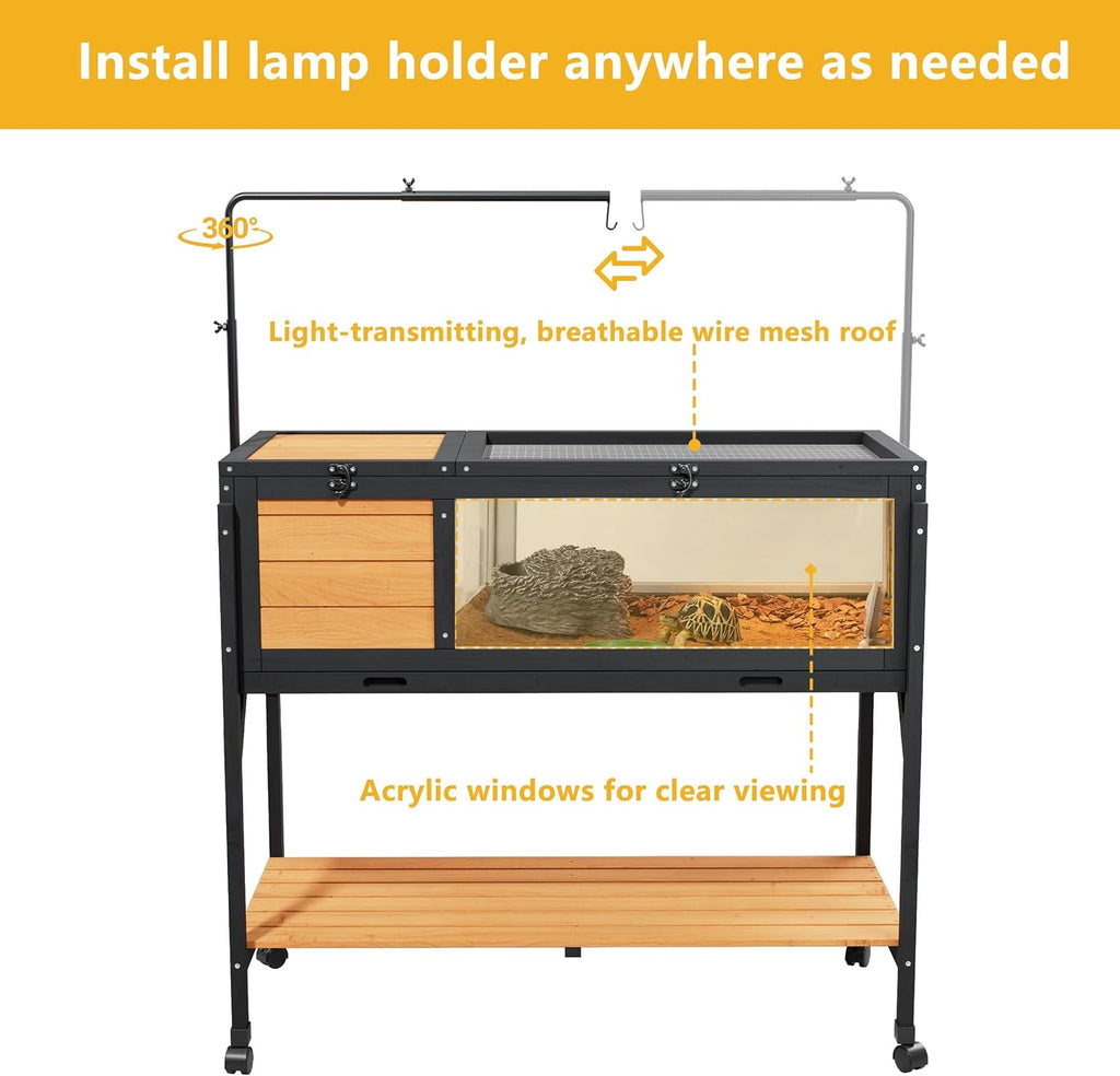 tortoise habitat turtle enclosure wooden tortoise house indoor showing dimensions