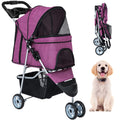 bestpet | 3-wheel foldable pet stroller | purple, main product view
