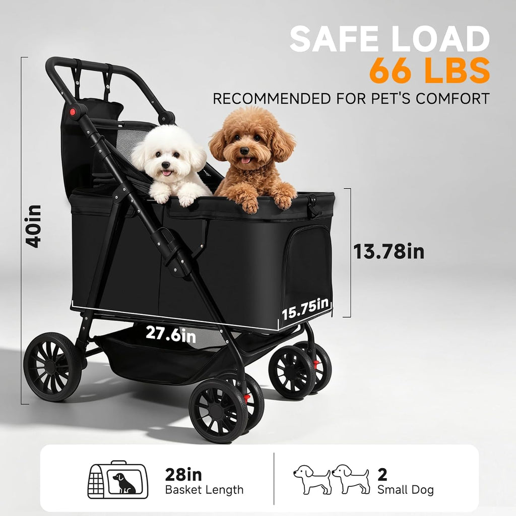 dog stroller for large & medium dogs (up shown in use