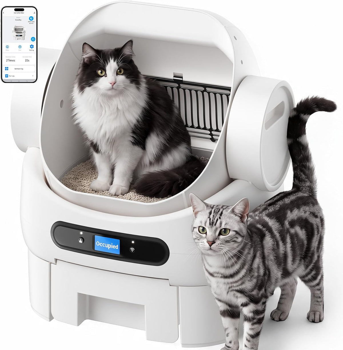automatic cat litter box, smart self cleaning cat, main product view