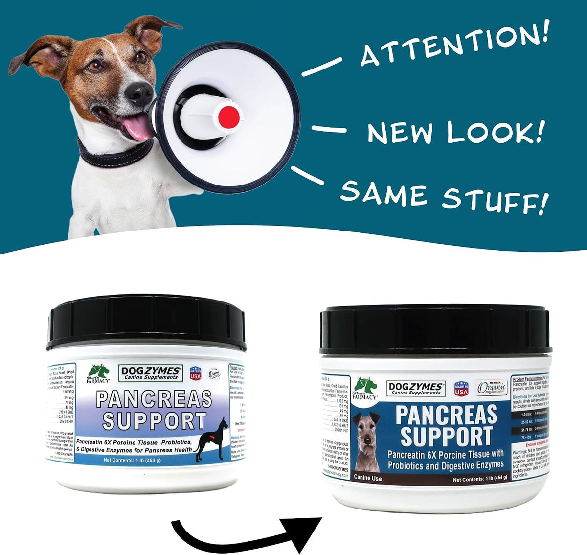 dogzymes pancreas support (2 pound), close-up detail