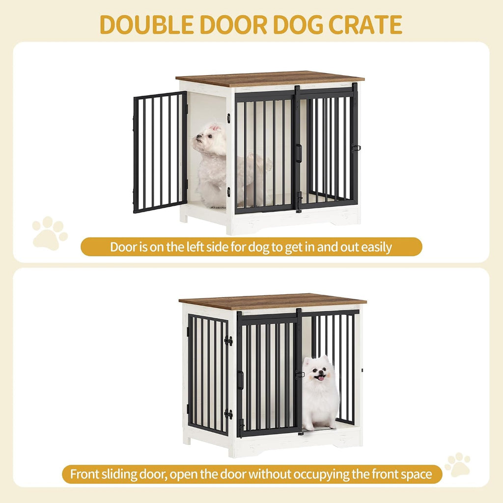 hzuaneri 27.2 in s dog crate furniture indoor, side view